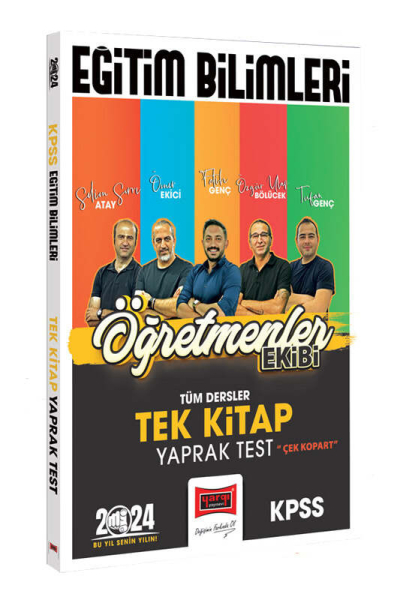 2024 KPSS Eğitim Bilimleri Öğretmenler Ekibi Tek Kitap Tüm Dersler Yaprak Test Limon Fotokopi