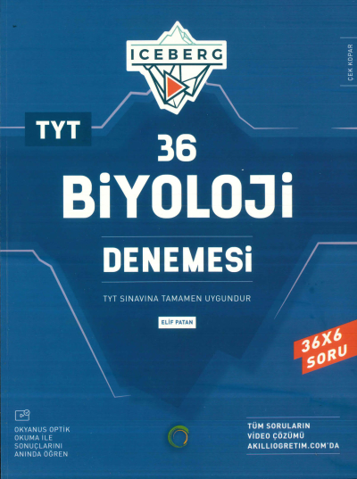 TYT Biyoloji Iceberg 36 Deneme Okyanus Yayınları Limon Fotokopi