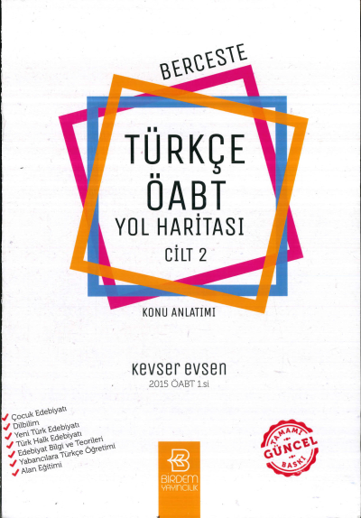 BERCESTE TÜRKÇE ÖABT YOL HARİTASI CİLT 2 Limon Fotokopi