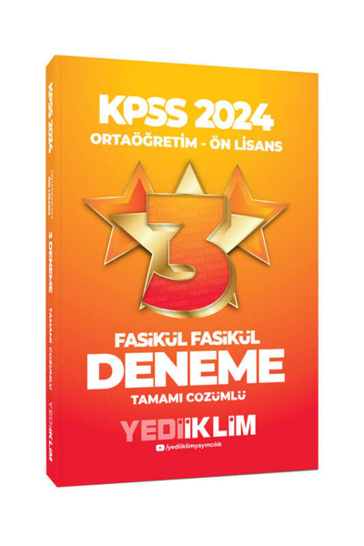 Ortaöğretim-Önlisans Fasikül Yıldız Tamamı Çözümlü 3 Deneme Limon Fotokopi