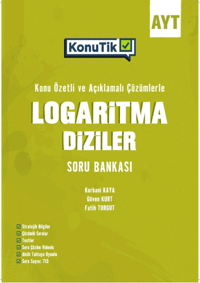 AYT KonuTik Logaritma Diziler Soru Bankası Okyanus Yayınları Limon Fotokopi