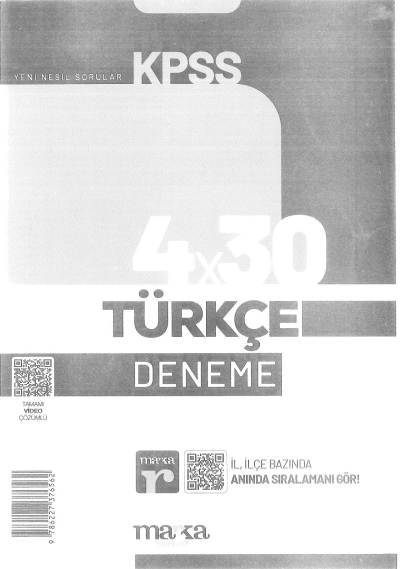 TÜRKÇE 4*30 DENEME VİDEO ÇÖZÜMLĞ Limon Fotokopi