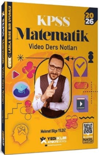 2026 KPSS Matematik Atölye Video Ders Notları Mehmet Bilge Yıldız Yediiklim Yayınları Limon Fotokopi