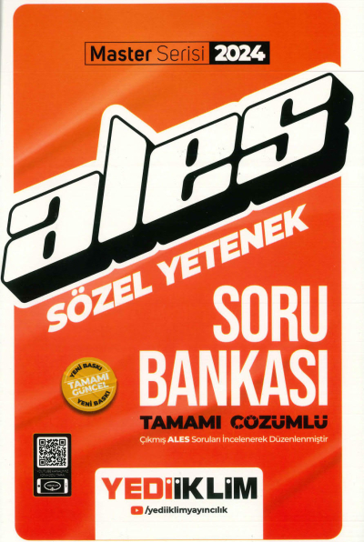 ALES SÖZEL YETENEK SORU BANKASI TAMAMI ÇÖZÜMLÜ (MASTER SERİSİ) Limon Fotokopi