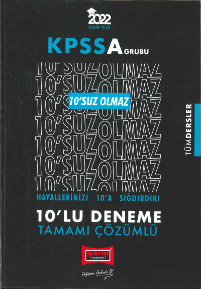 10'SUZ OLMAZ 10'LU DENEME TAMAMI ÇÖZÜMLÜ (TÜM DERSLER) Limon Fotokopi