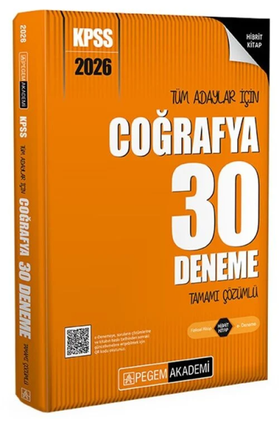 2026 KPSS Tüm Adaylar İçin Coğrafya 30 Deneme Tamamı Çözümlü Pegem Yayınları Limon Fotokopi