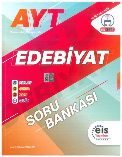 AYT Türk Dili ve Edebiyatı KOZ Serisi Soru Bankası Eis Yayınları Limon Fotokopi