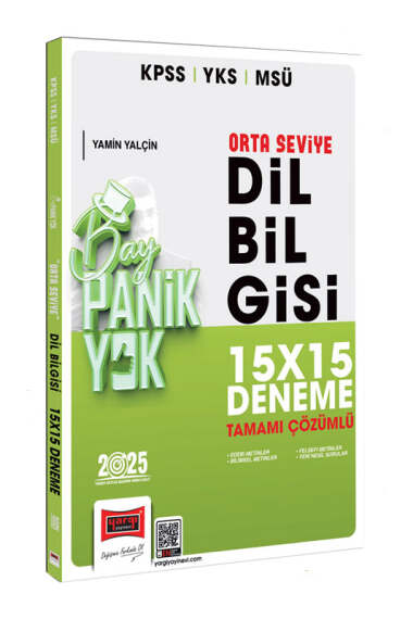 2025 KPSS YKS MSÜ Tamamı Çözümlü Panik Yok Orta Seviye Dil Bilgisi 15x15 Deneme Yargı Yayınları Limon Fotokopi