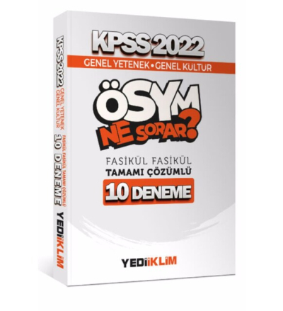 2022 KPSS GY-GK Ösym Ne Sorar Tamamı Çözümlü 10 Fasikül Deneme Limon Fotokopi