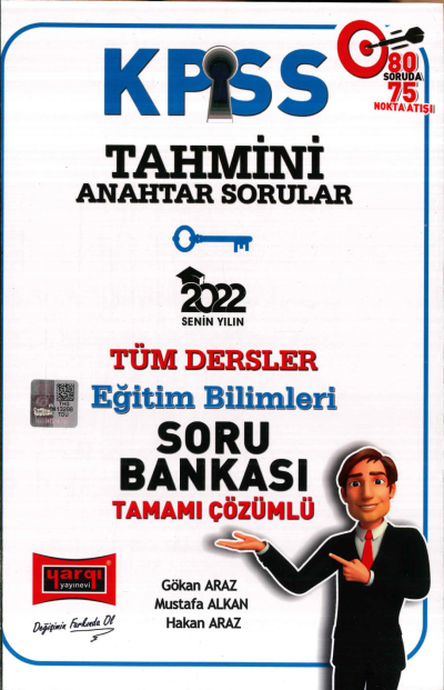 TAHMİN SORULAR EĞİTİM BİLİMLERİ TÜM DERSLER SORU BANKASI ÇÖZÜMLÜ Limon Fotokopi
