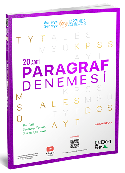 20 li Paragraf Deneme Üç Dört Beş Yayınları Limon Fotokopi