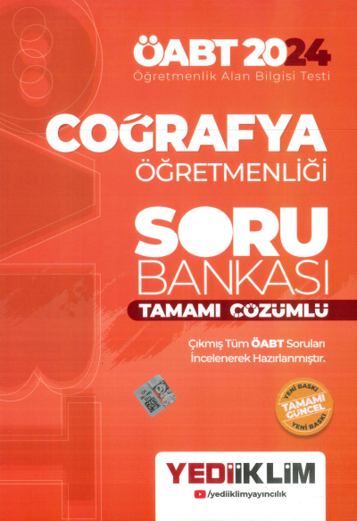 COĞRAFYA ÖĞRETMENLİĞİ SORU BANKASI TAMAMI ÇÖZÜMLÜ Limon Fotokopi