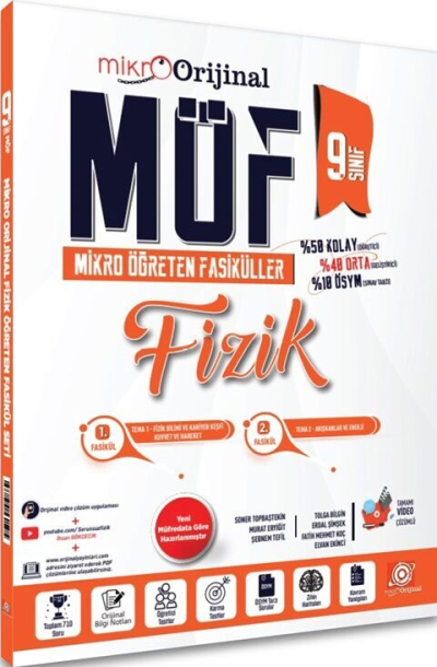 Mikro 9. Sınıf Fizik MÖF Mikro Öğreten Fasiküller Orijinal Yayınları Limon Fotokopi
