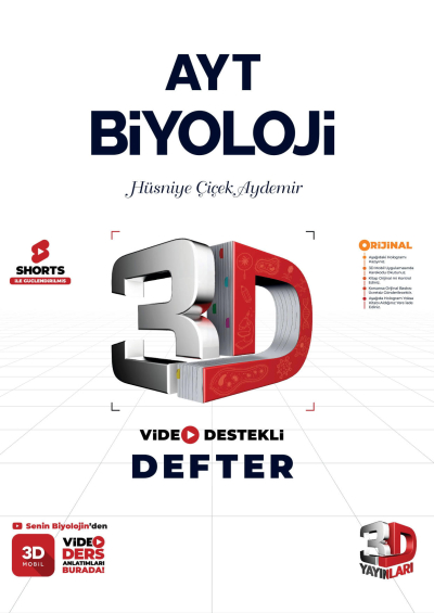 3D Yayınları AYT Biyoloji Video Destekli Defter