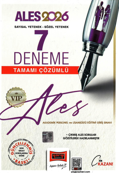 2026 ALES VIP Sayısal Sözel Yetenek Tamamı Çözümlü 7 Deneme Yargı Yayınları Limon Fotokopi