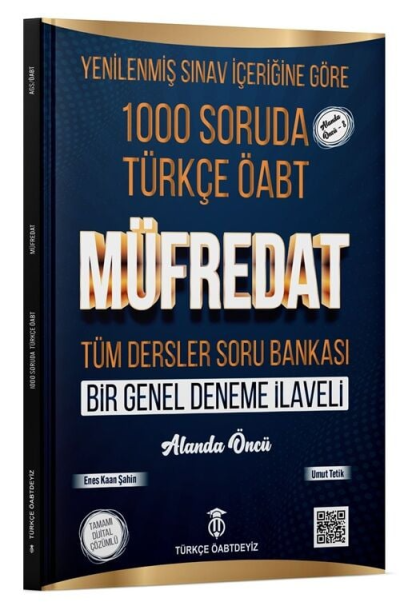2025 ÖABT Türkçe Öğretmenliği 1000 Soruda Müfredat Soru Bankası Çözümlü Enes Kaan Şahin Türkçe ÖABTDEYİZ Limon Fotokopi