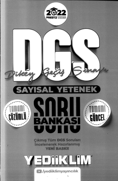 DGS SAYISAL YETENEK TAMAMI ÇÖZÜMLÜ SORU BANKASI Limon Fotokopi