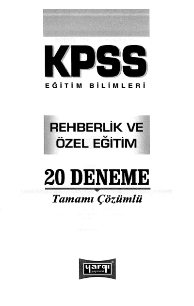 REHBERLİK VE ÖZEL EĞİTİM 20 Lİ DENEME Limon Fotokopi