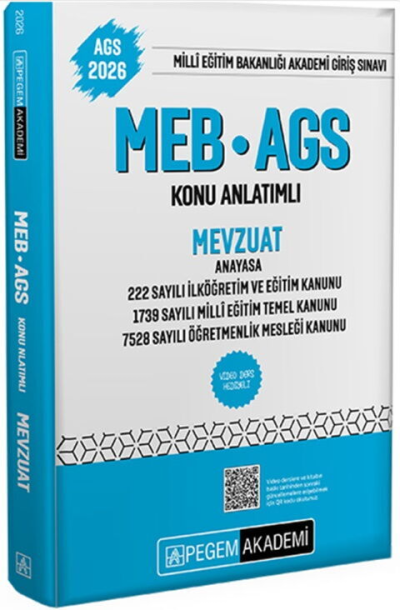 2026 MEB-AGS Konu Anlatımlı Mevzuat Pegem Akademi Yayıncılık Limon Fotokopi