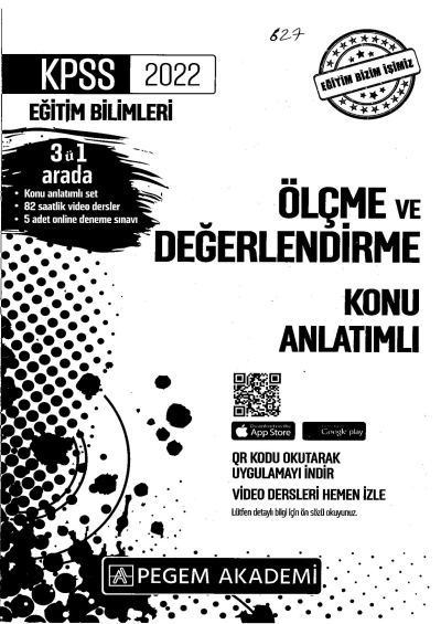 2022 KPSS Eğitim Bilimleri ÖLÇME VE DEĞERLENDİRME KONU ANLATIM