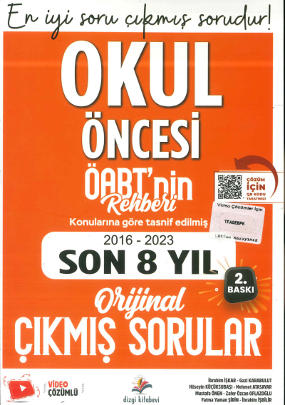 ÖABT OKUL ÖNCESİ ÖĞRETMENLİĞİ 2016-2023 ORJİNAL ÇIKMIŞ SORULAR Limon Fotokopi