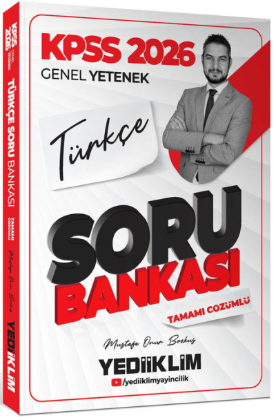 2026 KPSS Genel Yetenek Türkçe Tamamı Çözümlü Soru Bankası Yediiklim Yayınları
