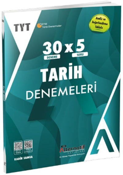 Alternatif Yayınları TYT Tarih 30 x 5 Branş Denemeleri Limon Fotokopi