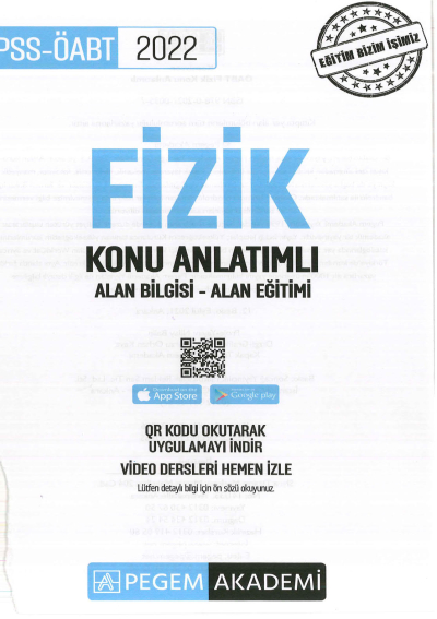 FİZİK KONU ANLATIMI ALAN BİLGİSİ-ALAN EĞİTİMİ Limon Fotokopi