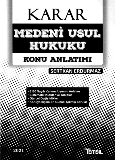 KARAR MEDENİ USUL HUKUKU KONU ANLATIMI Limon Fotokopi