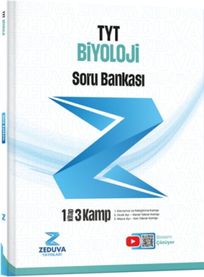 Biosem TYT Biyoloji 1 Kitap 3 Kamp Soru Bankası Zeduva Yayınları Limon Fotokopi