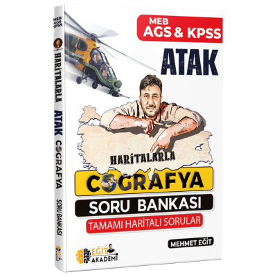 2025 MEB AGS KPSS Haritalarla Atak Coğrafya Soru Bankası Eğit Akademi Limon Fotokopi