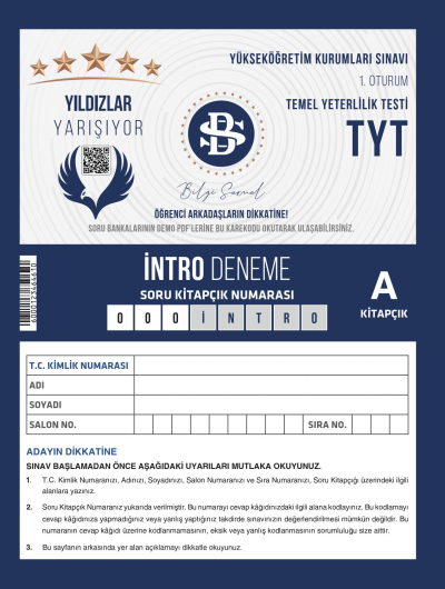 Yıldızlar Yarışıyor TYT İntro Deneme Bilgi Sarmal Limon Fotokopi