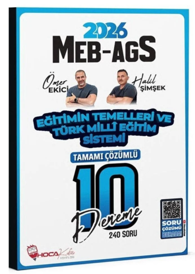 2026 MEB-AGS Eğitimin Temelleri ve Türk Milli Eğitim Sistemi 10 Deneme Çözümlü Hoca Kafası Yayınları Limon Fotokopi