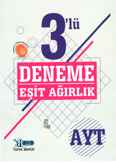 AYT Eşit Ağırlık 3 lü Deneme Video Çözümlü Limon Fotokopi