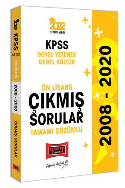 KPSS GY GK Ön Lisans Tamamı Çözümlü Çıkmış Sorular 2008-2020 Limon Fotokopi