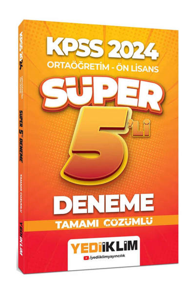 Ortaöğretim Ön Lisans Süper 5li Deneme Tamamı Çözümlü Limon Fotokopi