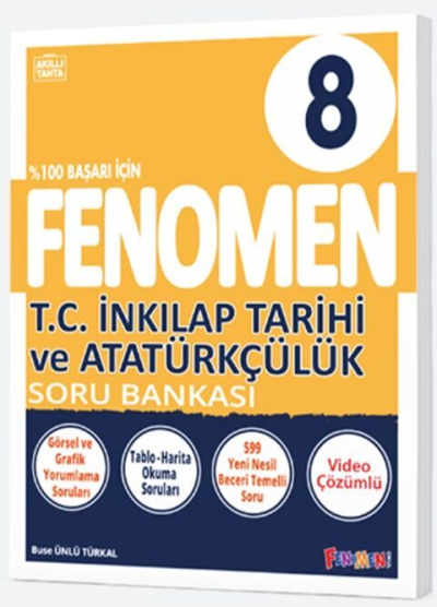 8. Sınıf T.C. İnkılap Tarihi ve Atatürkçülük Fenomen Soru Bankası Fenomen Kitap Limon Fotokopi