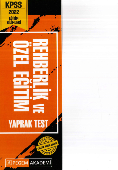 REHBERLİK VE ÖZEL EĞİTİM YAPRAK TEST