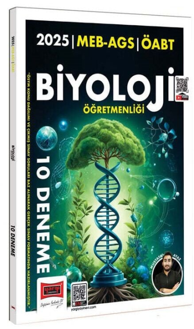 2025 MEB AGS ÖABT Biyoloji Öğretmenliği 10 Deneme Yargı Yayınları Limon Fotokopi