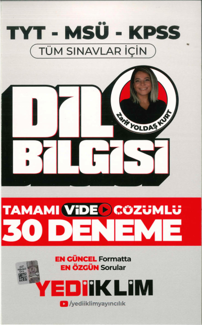 DİL BİLGİSİ TAMAMI VİDEO ÇÖZÜMLÜ 30 DENEME Limon Fotokopi