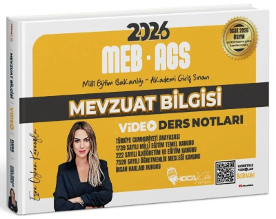 2026 MEB-AGS Mevzuat Bilgisi Video Ders Notları Hoca Kafası Yayınları Limon Fotokopi