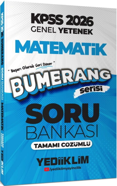 2026 KPSS Genel Yetenek Bumerang Matematik Tamamı Çözümlü Soru Bankası Yediiklim Yayınevi