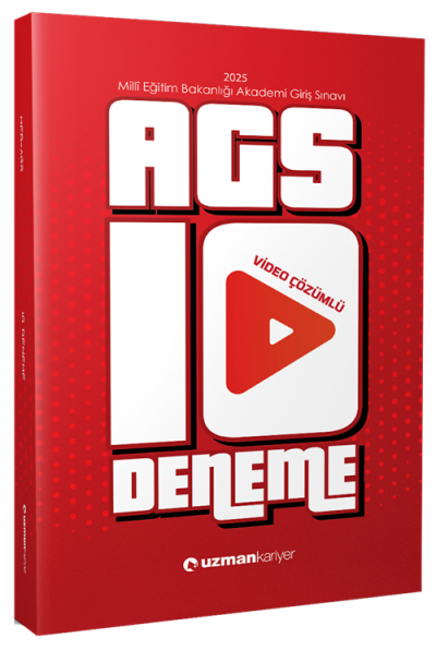 2025 MEB-AGS 10 Deneme Çözümlü Uzman Kariyer Yayınları Limon Fotokopi