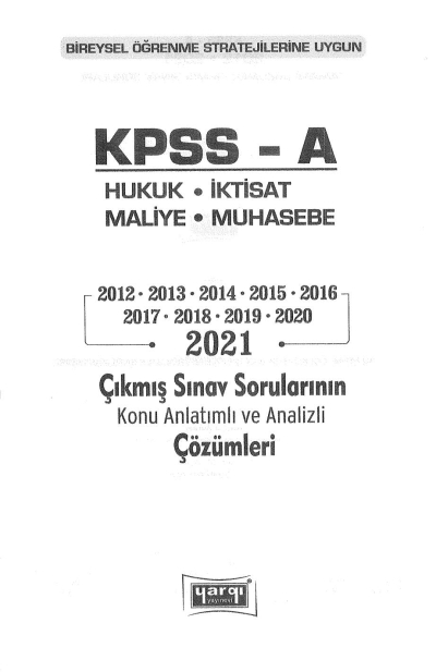 HUKUK İKTİSAT MALİYE MUHASEBE ÇIKMIŞ SORULAR 2012-2021 Limon Fotokopi