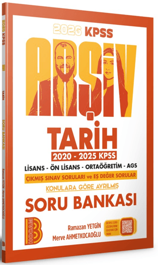 2026 KPSS Arşiv Tarih Soru Bankası Benim Hocam Yayınları Limon Fotokopi
