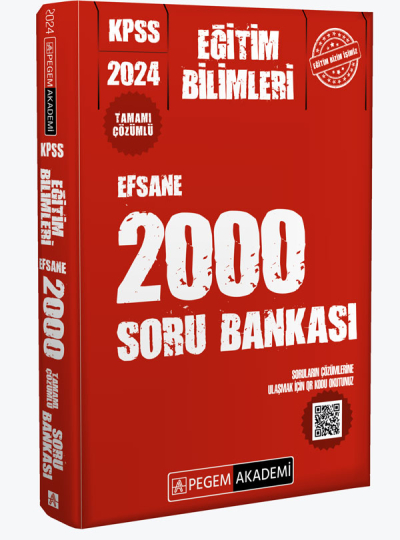 2024 KPSS Eğitim Bilimleri Çözümlü Efsane 2000 Soru Bankası Limon Fotokopi