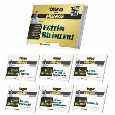 MEB-AGS Eğitim Bilimleri DEJAVU Konu Anlatımlı 6 lı Fasikül Set TKM Akademi Limon Fotokopi