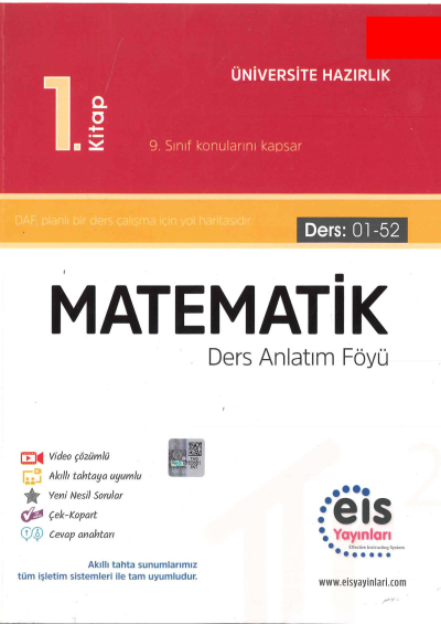 YKS Matematik 1. Kitap Ders Anlatım Föyü (Ders 01-52) Limon Fotokopi