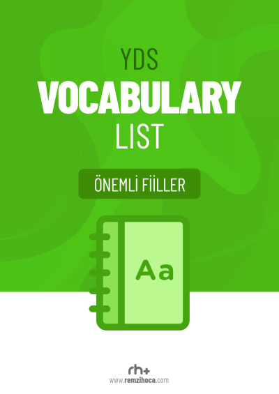 YDS Vocabulary List Önemli Fiiller Remzi Hocam