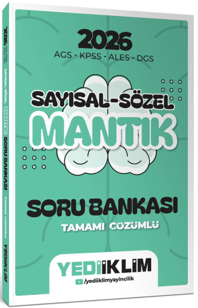 2026 AGS KPSS ALES DGS Sayısal Sözel Mantık Tamamı Çözümlü Soru Bankası Yediiklim Yayınları Limon Fotokopi